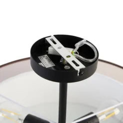 Qazqa plafondlamp drum duo bruin e27