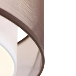 Qazqa plafondlamp drum duo bruin e27
