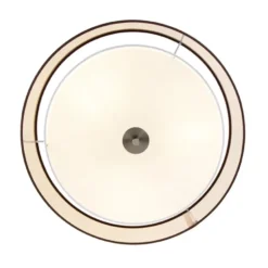 Qazqa plafondlamp drum duo bruin e27