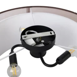 Qazqa plafondlamp drum duo bruin e14