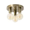 Qazqa plafondlamp facil bronskleurig e27