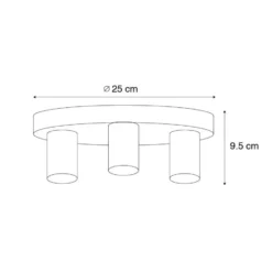Qazqa plafondlamp facil bronskleurig e27