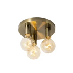 Qazqa plafondlamp facil bronskleurig e27