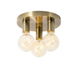 Qazqa plafondlamp facil bronskleurig e27