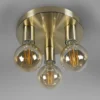 Qazqa plafondlamp facil goudkleurig e27
