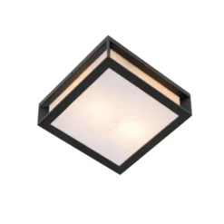 Qazqa plafondlamp jeffrey zwart e27