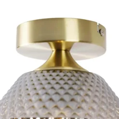 Qazqa plafondlamp karce goudkleurig e27