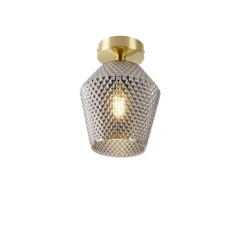 Qazqa plafondlamp karce goudkleurig e27