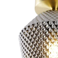 Qazqa plafondlamp karce goudkleurig e27