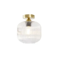 Qazqa plafondlamp karel goudkleurig e27