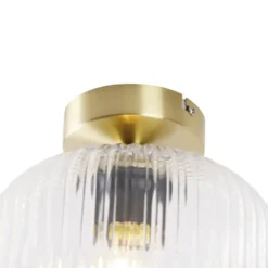 Qazqa plafondlamp karel goudkleurig e27