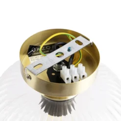 Qazqa plafondlamp karel goudkleurig e27