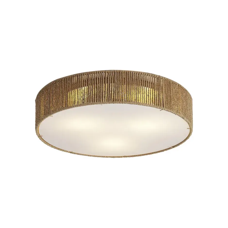 Qazqa plafondlamp luz beige e27