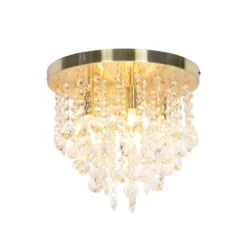 Qazqa plafondlamp medusa goudkleurig g9