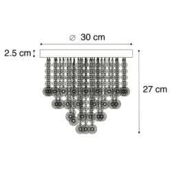 Qazqa plafondlamp medusa goudkleurig g9