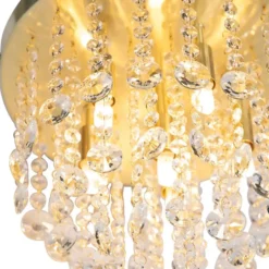 Qazqa plafondlamp medusa goudkleurig g9