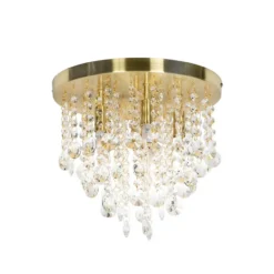 Qazqa plafondlamp medusa goudkleurig g9