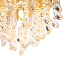 Qazqa plafondlamp medusa goudkleurig g9