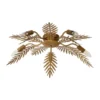 Qazqa plafondlamp met meerdere armen botanica goudkleurig e14