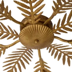 Qazqa plafondlamp met meerdere armen botanica goudkleurig e14