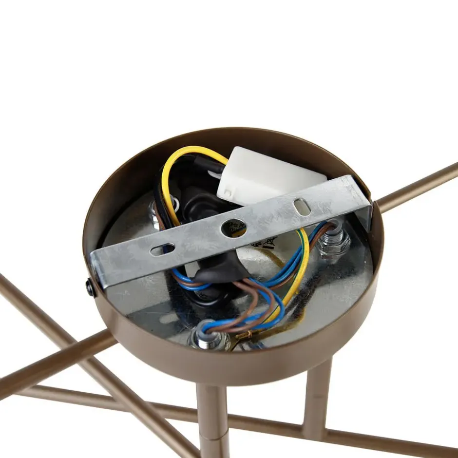 Qazqa plafondlamp met meerdere armen sydney bronskleurig e27