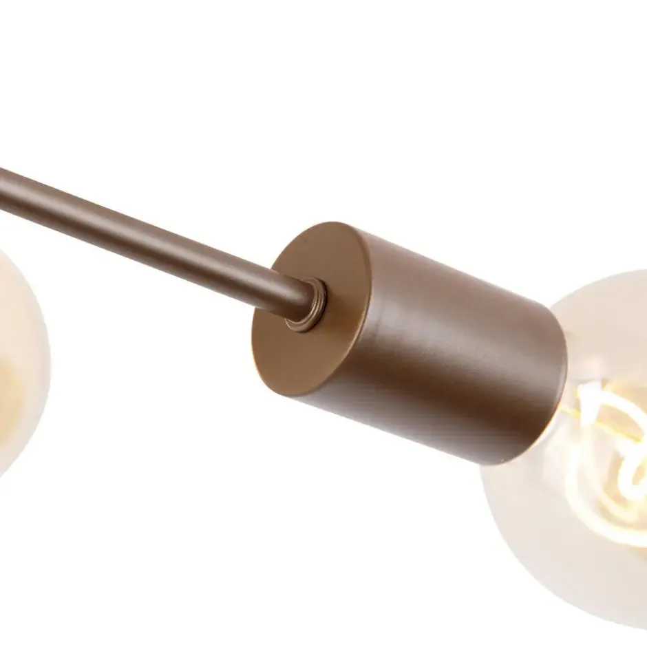 Qazqa plafondlamp met meerdere armen sydney bronskleurig e27