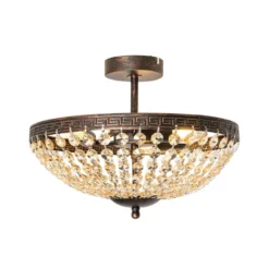 Qazqa plafondlamp mondrian bronskleurig e14