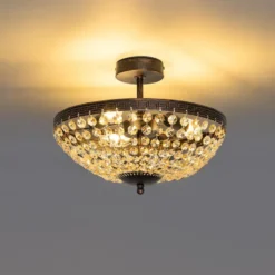 Qazqa plafondlamp mondrian bronskleurig e14