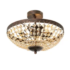 Qazqa plafondlamp mondrian bronskleurig e14