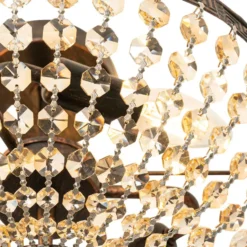 Qazqa plafondlamp mondrian bronskleurig e14