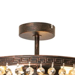 Qazqa plafondlamp mondrian bronskleurig e14