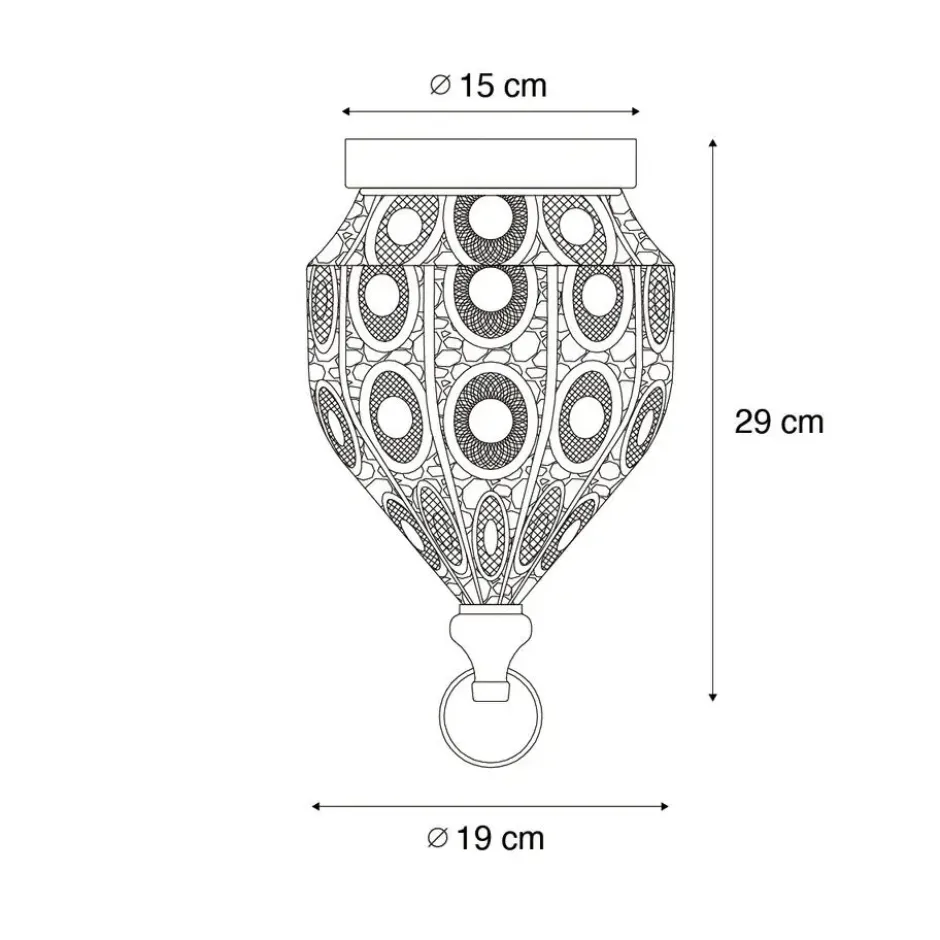Qazqa plafondlamp mowgli goudkleurig e27
