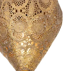 Qazqa plafondlamp mowgli goudkleurig e27