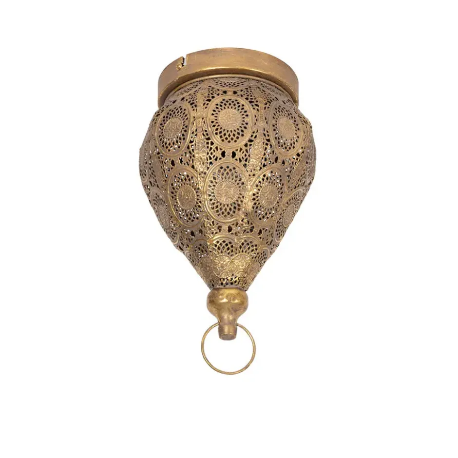 Qazqa plafondlamp mowgli goudkleurig e27