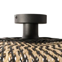 Qazqa plafondlamp ostrava zwart e27