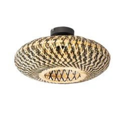 Qazqa plafondlamp ostrava zwart e27
