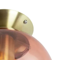 Qazqa plafondlamp pallon roze e27