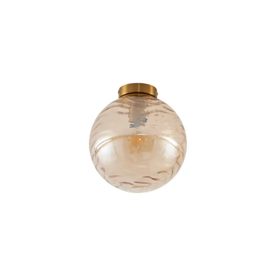 Qazqa plafondlamp pillon goudkleurig e27