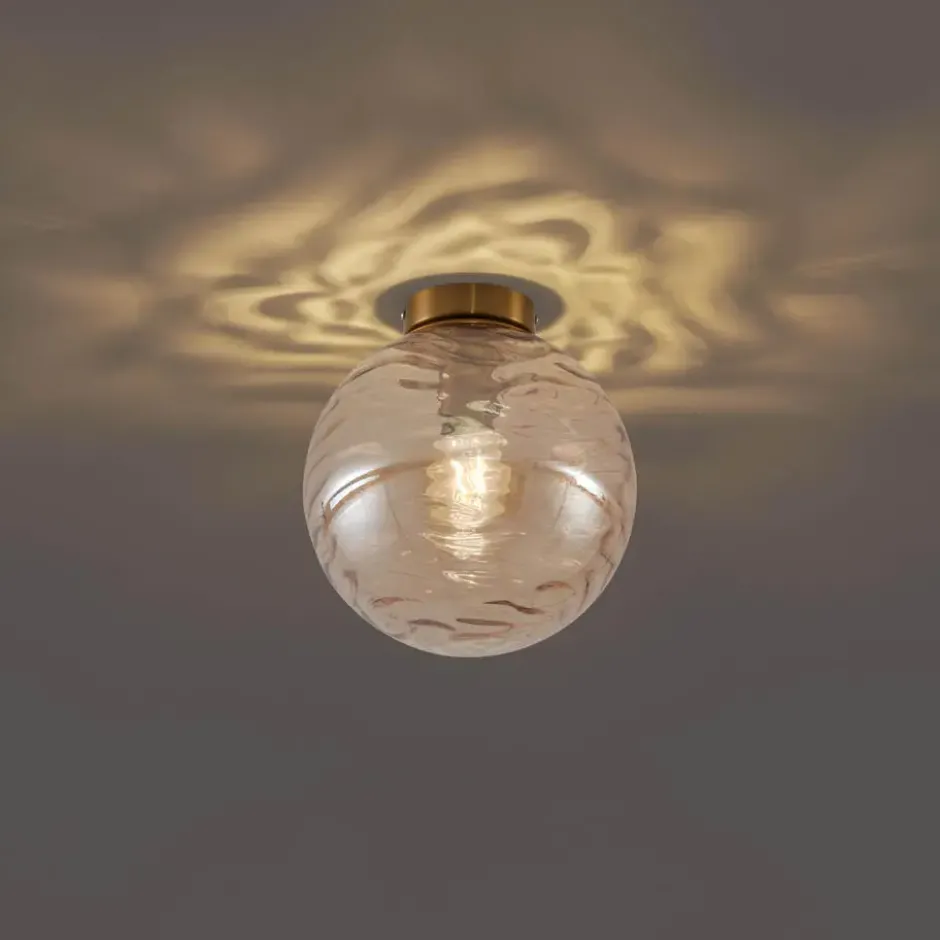 Qazqa plafondlamp pillon goudkleurig e27
