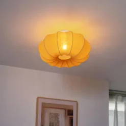 Qazqa plafondlamp plu ayesha goudkleurig e27