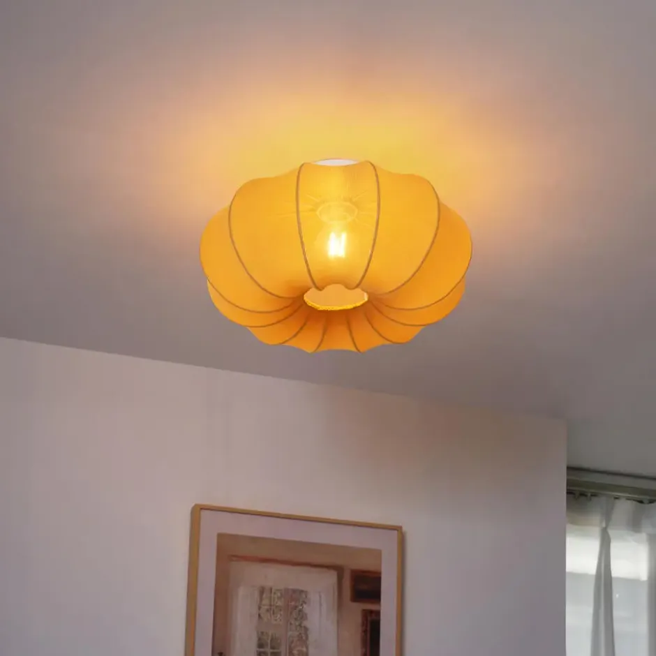 Qazqa plafondlamp plu ayesha goudkleurig e27