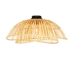 Qazqa plafondlamp pua beige e27