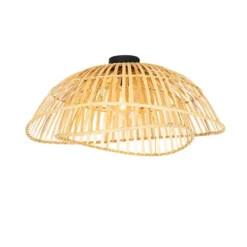 Qazqa plafondlamp pua beige e27