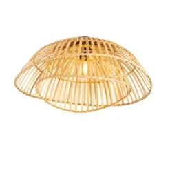 Qazqa plafondlamp pua beige e27