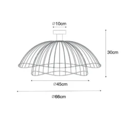 Qazqa plafondlamp pua bronskleurig e27