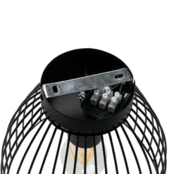 Qazqa plafondlamp pua zwart e27