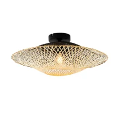 Qazqa plafondlamp rina beige e27