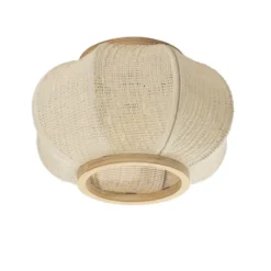Qazqa plafondlamp rob beige e27