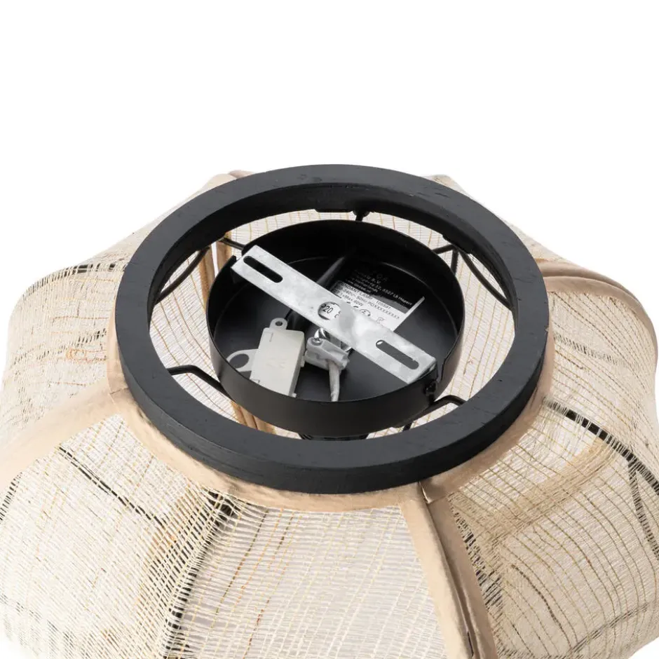 Qazqa plafondlamp rob beige e27
