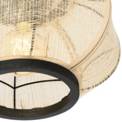 Qazqa plafondlamp rob beige e27